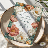 Baby in Bloom Floral Shower 招待状