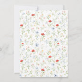 Baby in Bloom Floral Wreath Baby Shower 招待状 (裏面)