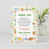 Baby in Bloom Garden Baby Shower | Cute Floral サンキューカード (スタンド正面)