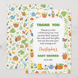 Baby in Bloom Garden Baby Shower | Cute Floral サンキューカード