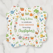 Baby in Bloom Garden Baby Shower | Cute Floral  フェイバータグ (裏面)