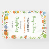 Baby in Bloom Garden Baby Shower | Cute Floral  横断幕 (横)