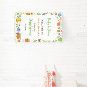 Baby in Bloom Garden Baby Shower | Cute Floral  横断幕 (インサイチュ)
