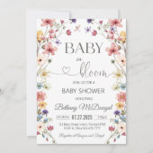 Baby in Bloom Garden Wildflower Baby Shower 招待状 (正面)