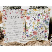 Baby in Bloom Garden Wildflower Baby Shower 招待状