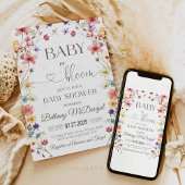 Baby in Bloom Garden Wildflower Baby Shower 招待状