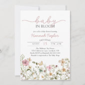 Baby in Bloom Girl Baby Shower 招待状 (正面)