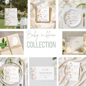 baby in bloom girl baby shower invitation 招待状