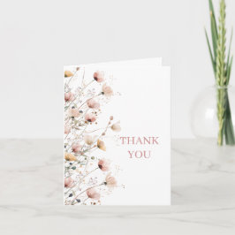 baby in bloom girl baby shower thank you card サンキューカード
