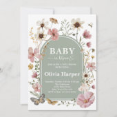 Baby in Bloom Girl Shower Invitation 招待状 (正面)