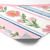 Baby in Bloom Grandmillennial Baby Shower Welcome ポスター (角)