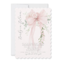 Baby in Bloom Greenery Bow Elegant Baby shower