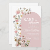Baby In Bloom Invitation Baby Shower 招待状 (正面/裏面)