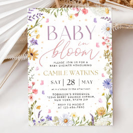 Baby in Bloom Invitation, Baby Shower Invitation,  招待状