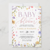 Baby in Bloom Invitation, Baby Shower Invitation,  招待状 (正面)