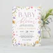 Baby in Bloom Invitation, Baby Shower Invitation,  招待状 (スタンド正面)