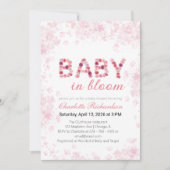 Baby in Bloom Invitation | Spring baby shower 招待状 (正面)