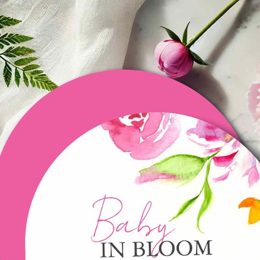 Baby In Bloom Invitations | Arch Design 招待状