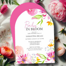 Baby In Bloom Invitations | Arch Design