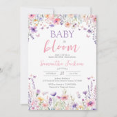 Baby in Bloom Little Wildflower Baby Shower  招待状 (正面)