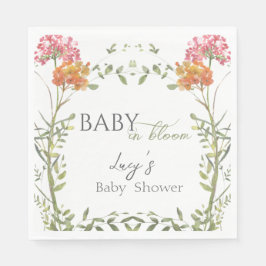 Baby in Bloom Meadow Flowers Watercolor  スタンダードランチョンナプキン