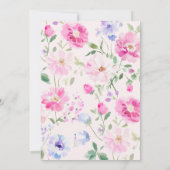 Baby In Bloom Pastel Pink Floral Arch Baby Shower 招待状 (裏面)