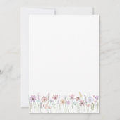 Baby in Bloom Pastel Wildflowers Baby Shower 招待状 (裏面)