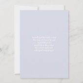 Baby in Bloom Pastel Wildflowers Baby Shower 招待状 (裏面)