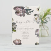 Baby in Bloom Peony Floral Baby Shower 招待状 (スタンド正面)