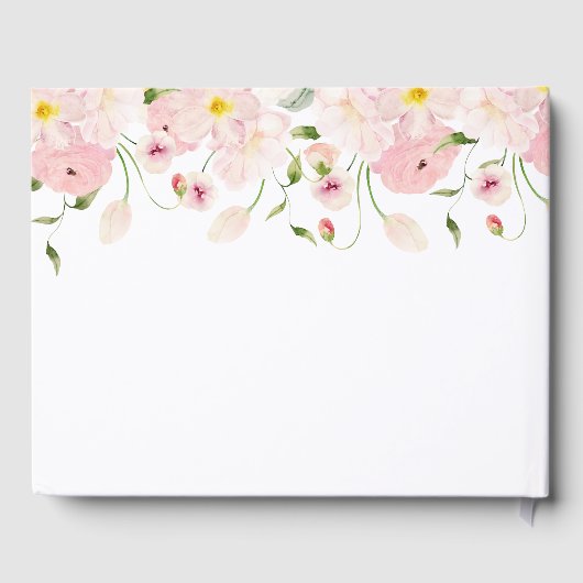 Baby in Bloom Pink Baby Shower ゲストブック (裏面)