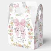 Baby in Bloom Pink Bow Baby Shower フェイバーボックス (オープン)