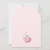 Baby In Bloom Pink Bow Baby Shower Invitation 招待状 (裏面)