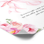 Baby in Bloom Pink Bow Diaper Raffle ポスター (角)