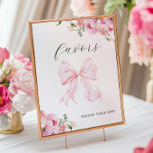 Baby in Bloom Pink Bow Favors ポスター