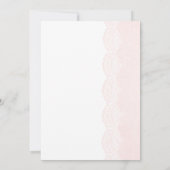 Baby in Bloom Pink Bow Girl Baby Shower 招待状 (裏面)