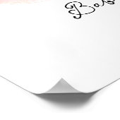 Baby in Bloom Pink Bow Girl Baby Shower Welcome ポスター (角)