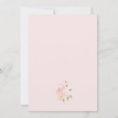 Baby In Bloom Pink Floral Baby Shower Invitation 招待状 (裏面)