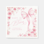 Baby in Bloom Pink Floral Napkins  スタンダードカクテルナプキン (正面)