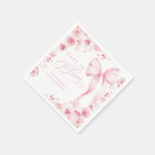Baby in Bloom Pink Floral Napkins  スタンダードカクテルナプキン (角)