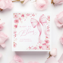 Baby in Bloom Pink Floral Napkins  スタンダードカクテルナプキン