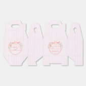 Baby in bloom preppy bow baby shower custom フェイバーボックス (見開き)