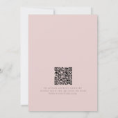 Baby In Bloom QR Pink Wildflower Baby Shower 招待状 (裏面)