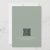 Baby In Bloom QR Sage Green Wildflower Baby Shower 招待状 (裏面)