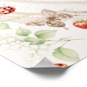 Baby in Bloom Rustic Floral Baby Shower Welcome ポスター (角)