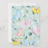 Baby in Bloom Sage Green Baby Shower Invitation 招待状 (裏面)
