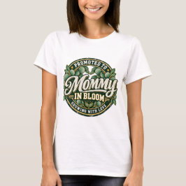 Baby in Bloom Sage Green Botanical Mommy in Bloom Tシャツ
