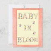 Baby in Bloom Shower デジタルダウンロード招待状 招待状 (正面)