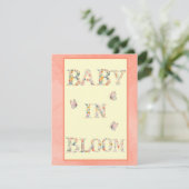 Baby in Bloom Shower デジタルダウンロード招待状 招待状 (スタンド正面)