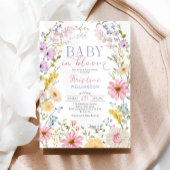 Baby in Bloom: Soft Pastel Wildflower Baby Shower 招待状