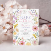 Baby in Bloom: Soft Pastel Wildflower Baby Shower 招待状